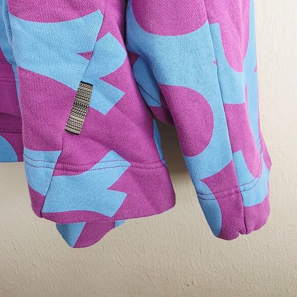 NEW Marc Jacobs Monogram Jumbo Logo Purple and Blue Graphic Oversized Hoodie - Picture 3 of 14